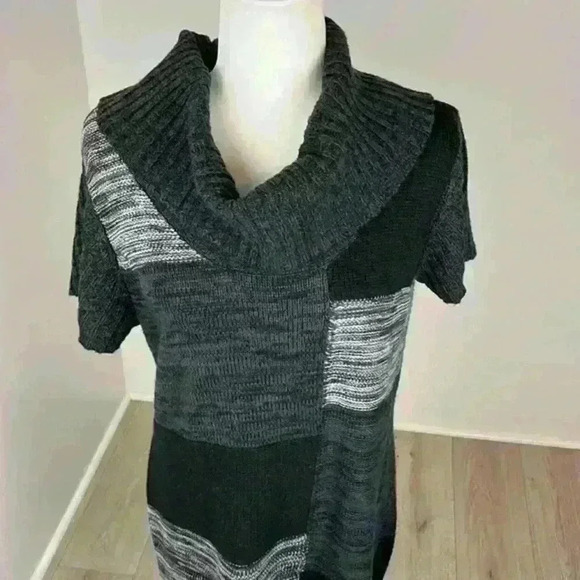 Notations Black & Grey Knit Sweater Dress Size Large - Picture 2 of 9